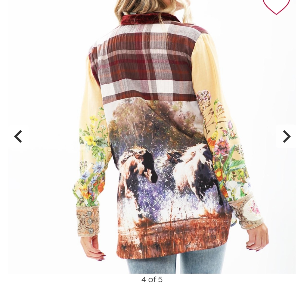 Aretta "All These Horses" blouse